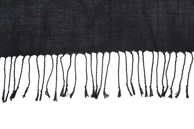 Black Handwoven Woman Stole | Women Scarves for Winter